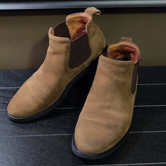 Polo Ralph Lauren Waterbury Oiled Suede Slip On Boots SIZE 10 - Picture 1 of 9